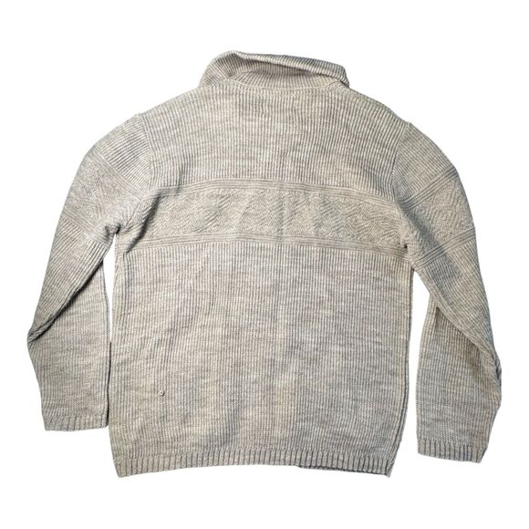 Vintage London Fog Zip Up Chunky Knit Sweater Cardigan Mens Large Grandpa USA - Picture 11 of 11